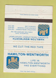 Matchbook Cover - Hamilton Wentworth Municipality Hamilton ON 40 Strike