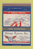Matchbook Cover - Chicago Express Trucking Kearny NJ 40 Strike