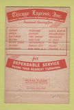 Matchbook Cover - Chicago Express Trucking New York City 40 Strike