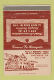 Matchbook Cover - William Penn Inn Gwynedd PA 40 Strike