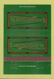 Matchbook Cover - Lonnegan's Grill billiards Hurst TX 40 Strike