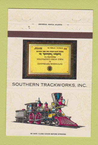 Matchbook Cover - Southern Trackworks Railroad Chattanooga TN 40 Strike