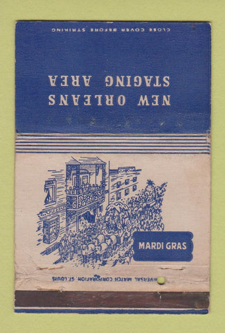 Matchbook Cover - Mardi Gras New Orleans LA Staging Area Military WEAR 40 Strike