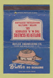 Matchbook Cover Butler De-scalers HW Kiefaber Dayton Hamilton OH WORN 40 Strike