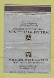 Matchbook Cover - William Wise Jewelry Brooklyn NY WEAR 40 Strike