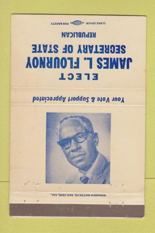 Matchbook Cover James Flournoy Secretary of State Election Republican 40 Strike