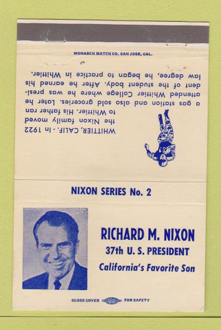 Matchbook Cover - Richard Nixon RMS football WEAR 40 Strike