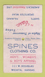 Matchbook Cover - Pullquick Pullmatch Spines Clothing Enro Wichita KS
