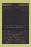 Matchbook Cover - Filling's Men's Shop Lancaster PA WEAR 40 Strike