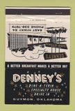 Matchbook Cover - Denny's Restaurant Guymon OK 40 Strike