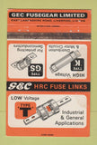 Matchbook Cover - GEC Ruse Gear Liverpool England 40 Strike