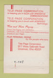 Matchbook Cover - Tele Page Corporation Dayton OH Cincinnati  40 Strike