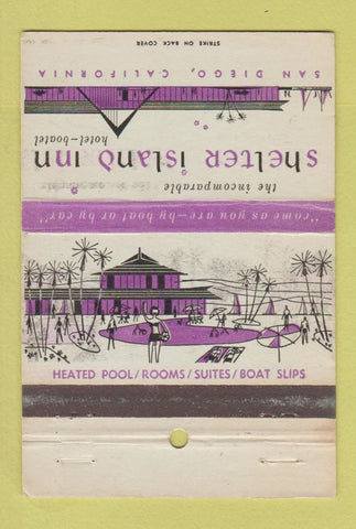 Matchbook Cover - Shelter Island Inn San Diego CA WEAR 40 Strike