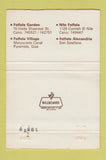 Matchbook Cover - Felfela Restaurant Beverly Hills CA Egyptian 40 Strike