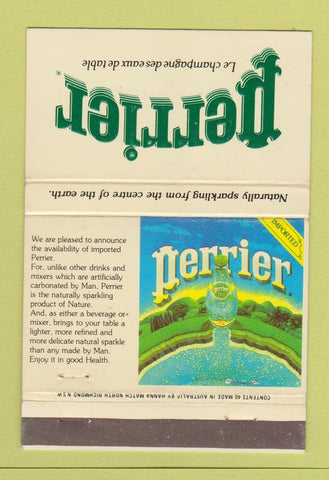 Matchbook Cover - Perrier Sparkling Water Australia 40 Strike