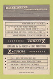 Matchbook Cover - Xetron light bulbs lenses projectors Cedar Knolls NJ 40 Strike