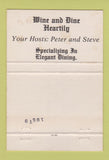 Matchbook Cover - South Shore Restaurant Patchogue NY 40 Strike