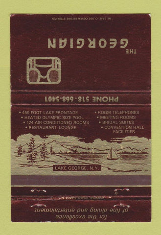 Matchbook Cover - The Georgian Lake George NY 40 Strike