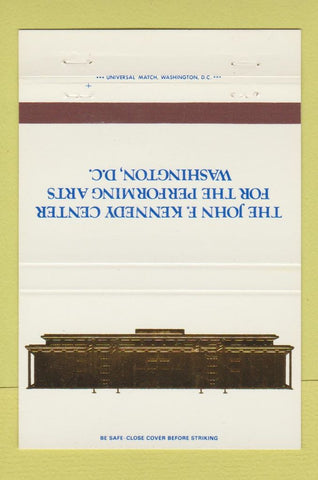 Matchbook Cover - John F Kennedy Center Performing Arts Washington DC 40 Strike