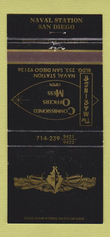Matchbook Cover - Naval Station San Diego CA  30 Strike