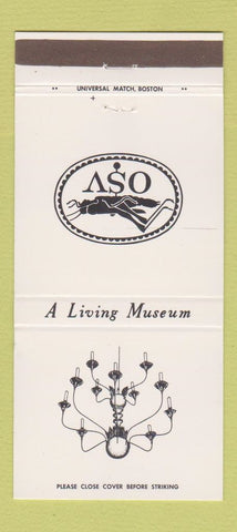 Matchbook Cover - Old Sturbridge Village MA Chandelier 30 Strike
