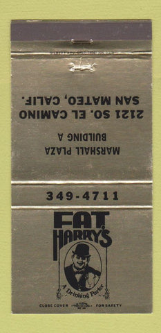 Matchbook Cover - Fat Harry's San Mateo CA 30 Strike