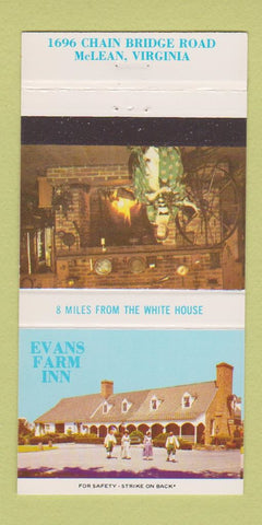Matchbook Cover - Evans Farm Inn McLean VA 30 Strike