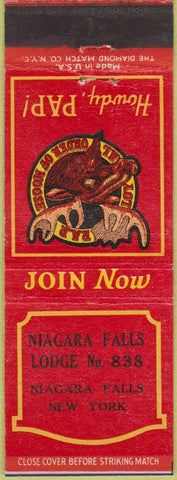 Matchbook Cover - Matchbook Cover Moose Lodge Niagara Falls NY
