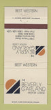 Matchbook Cover Beverly Garland Motor Lodge Sacramento CA Best Western 30 Strike