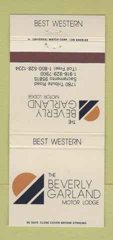 Matchbook Cover Beverly Garland Motor Lodge Sacramento CA Best Western 30 Strike