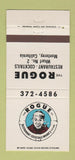 Matchbook Cover - The Rogue Restaurant Monterey CA 30 Strike