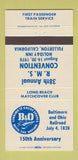 Matchbook Cover - B&O Railroad RMS Convention 1978 30 Strike