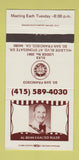 Matchbook Cover - Elks Lodge South San Francisco CA 30 Strike
