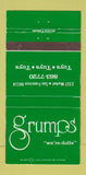 Matchbook Cover - Grumps Toys San Francisco CA WORN 30 Strike