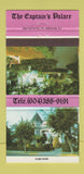 Matchbook Cover - Captain's Palace Victoria BC 30 Strike