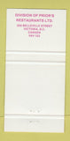 Matchbook Cover - Captain's Palace Victoria BC 30 Strike