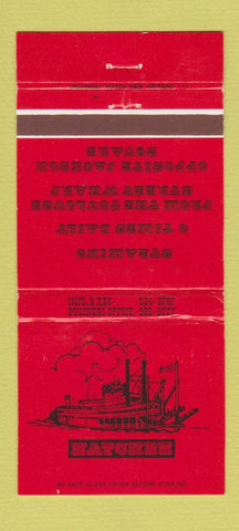 Matchbook Cover - Natchez Steamboat New Orleans LA WEAR 30 Strike