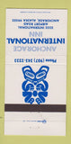 Matchbook Cover - Anchorage International Inn Anchorage AK 30 Strike