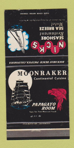 Matchbook Cover - Nicks Sea Breeze Motel Pacifica CA WEAR 30 Strike