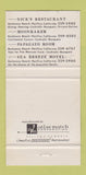 Matchbook Cover - Nicks Sea Breeze Motel Pacifica CA WEAR 30 Strike