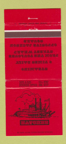 Matchbook Cover - Natchez Steamboat New Orleans LA WEAR 30 Strike