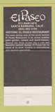 Matchbook Cover - El Paseo Santa Barbara CA 30 Strike