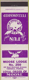 Matchbook Cover - Matchbook Cover Moose Lodge Vernon PA