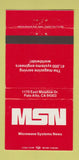 Matchbook Cover - Microwave Sysems News Magazine Palo Alto CA 30 Strike