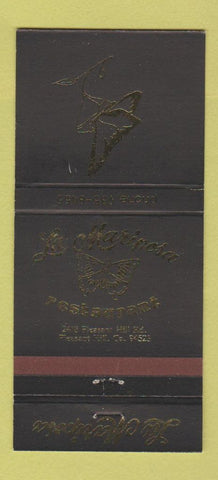 Matchbook Cover - Le Mariposa Restaurant Pleasant Hill CA 30 Strike