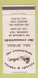 Matchbook Cover - Crosswinds Restaurant Livermore Belmont CA 30 Strike
