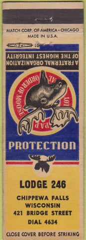 Matchbook Cover - Matchbook Cover Moose Lodge Chippewa Falls WI