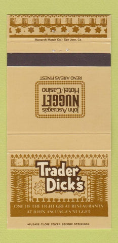 Matchbook Cover - Trader Dick's Nugget Casino Reno NV 30 Strike