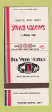 Matchbook Cover - Del Webb's Sahara Tahoe Casino Lake Tahoe CA 30 Strike