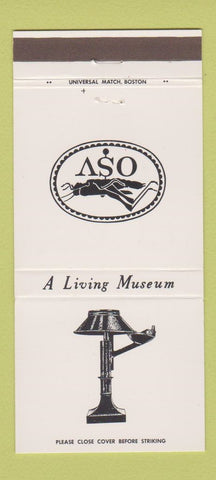 Matchbook Cover - Old Sturbridge Village MA New England Lamp 30 Strike